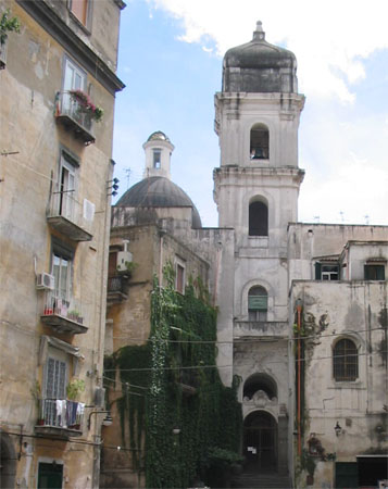 Church in the spanish district - spaccanapoli