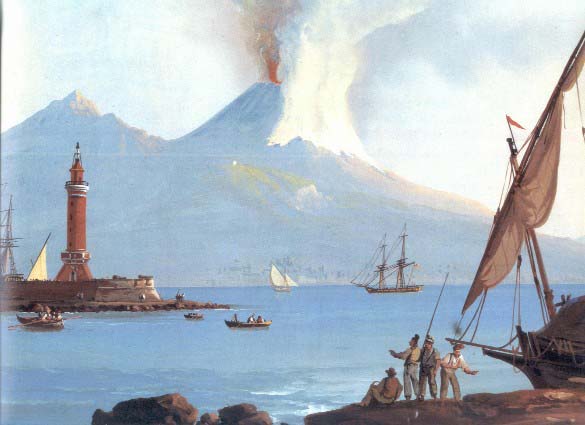 il vesuvio dipinto