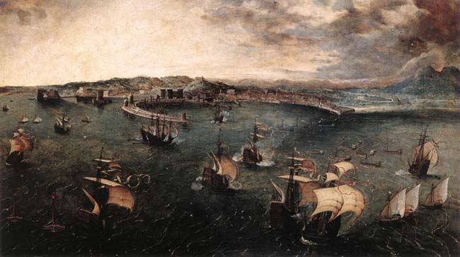 bruegel : sea battle in the gulf of naples
