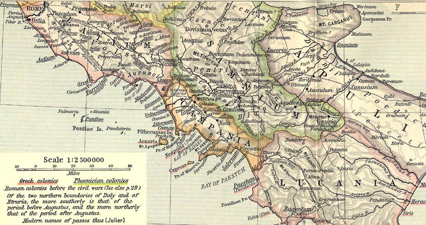Italie du sud pendant l'antiquité