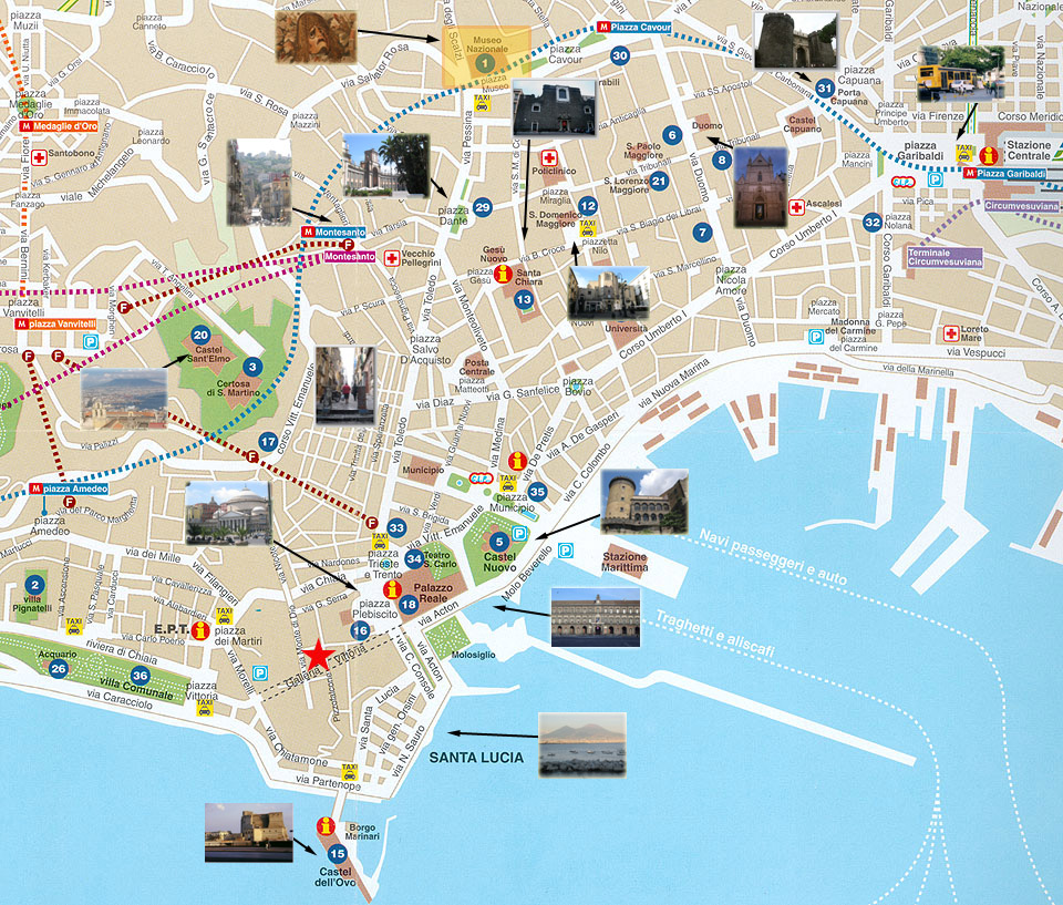 naples tour map