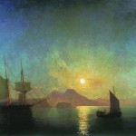 Ivan Aivazovsky, the bay of naples at moonlight, 1842