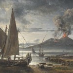Johan Christian, boats on the beach near Naples, 1821