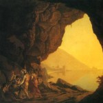 Joseph Wright, grotto in the kingdom of naples with banditti, 1778