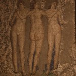 Les trois graces, maison d'Apollon, paroies du jardin, Pompéi