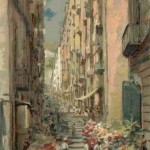 Napoli, mercato dei fiori di chiaia, 1905