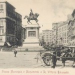 Foto antica di Napoli, Piazza vittorio emanuele