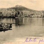 Foto antica di Napoli, veduta dal mare