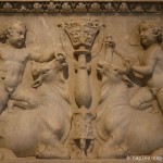 Rilievo del tempio di venere genitrice (IIe dc), foro di cesare, museo archeologico di napoli