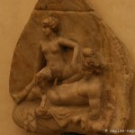 Rilievo, scena erotica, caupona, pompei, museo archeologico di napoli