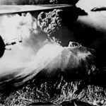 Eruzione Vesuvio, marzo 1944, da aereo