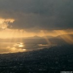 Vue sur la baie de Naples depuis les pentes du Vésuve